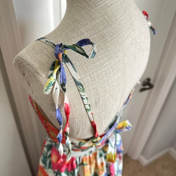 Show Me Your Mumu Juliet Maxi Dress in Charm Peony White Taffeta Sz S - Picture 13 of 15